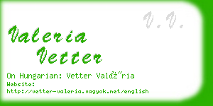 valeria vetter business card